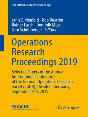 cover image of Operations Research Proceedings 2019